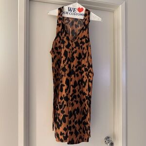 SHEIN Leopard Print Dress - Black and Brown